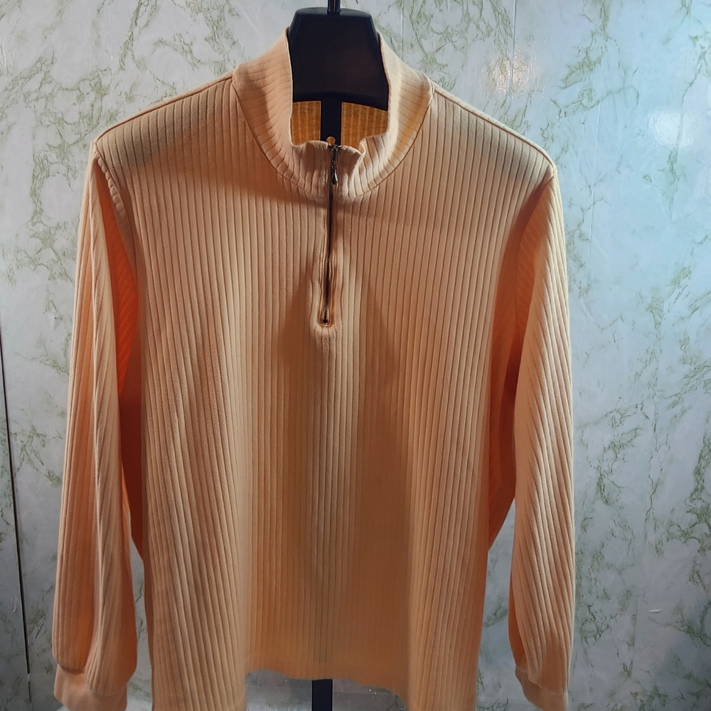 BLAIR Light Orange 1/4 Zip Top